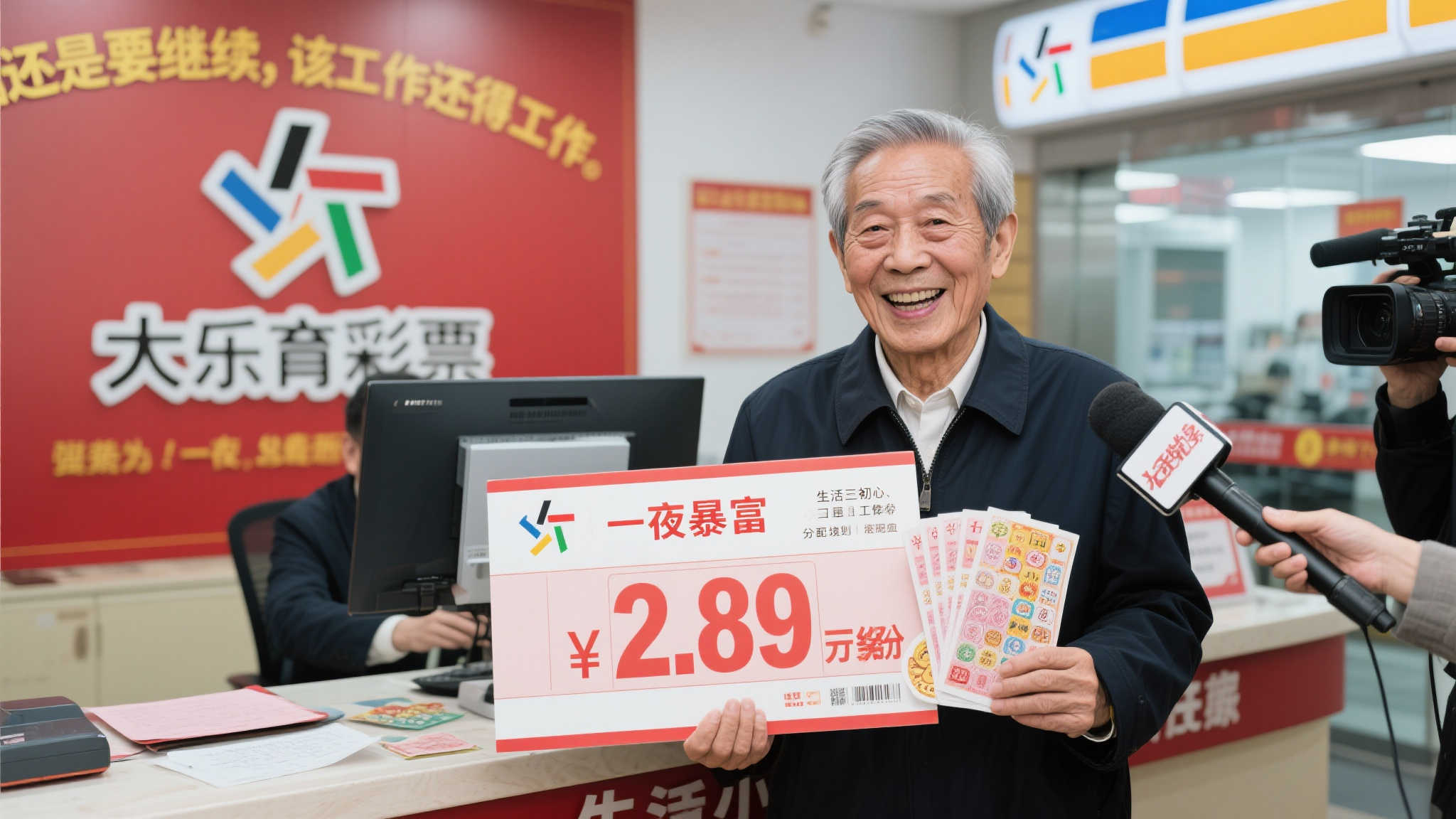 一：儒雅老者中奖背后的故事
这位年近花