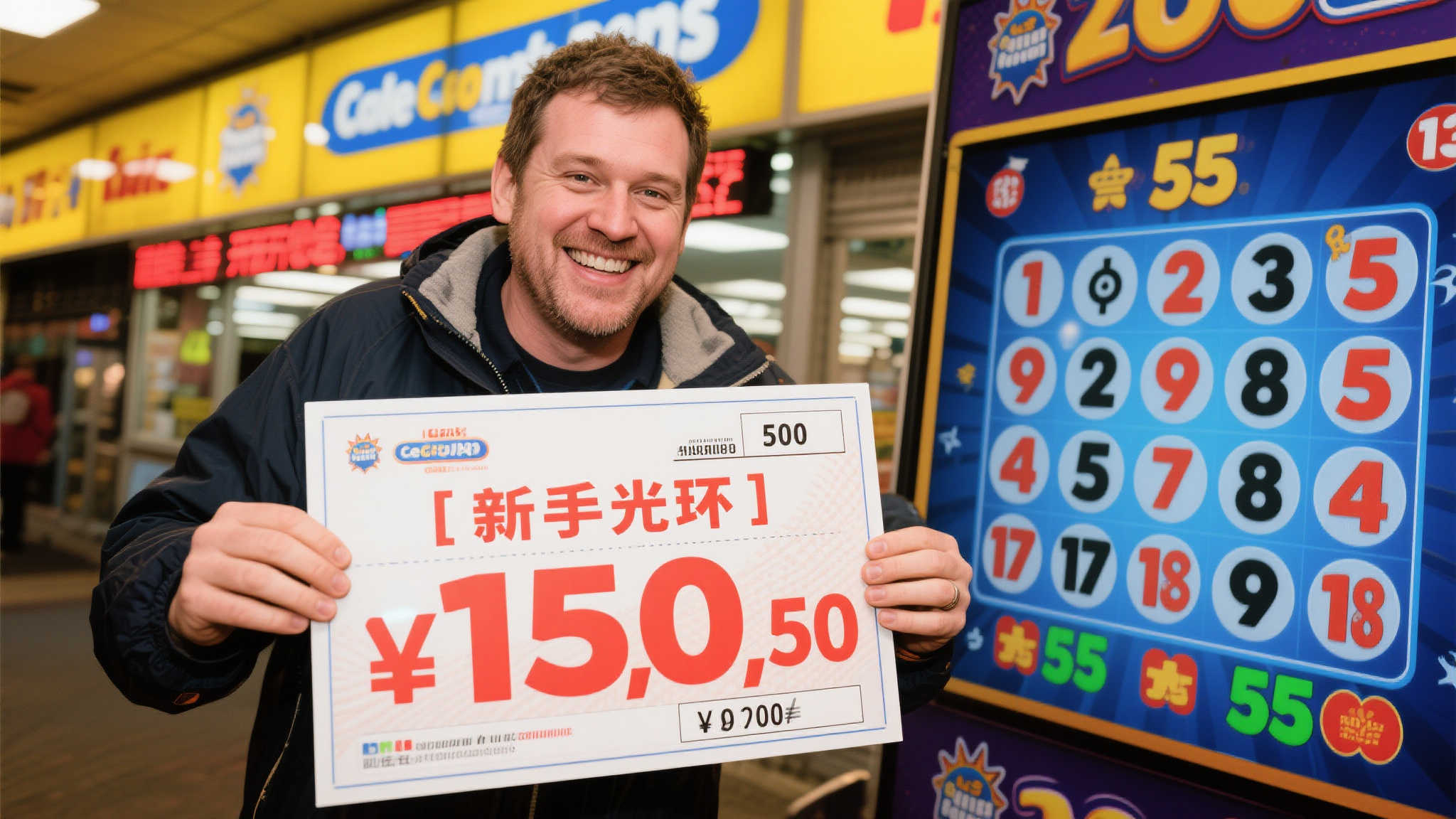 男子初次尝试快乐8，单注倍投喜获15万福彩大奖